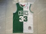 Maillot de Basket #33 Bird Boston Celtics split Vert Blanc